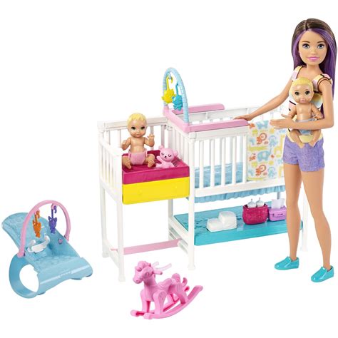 diaper barbie|Barbie Skipper Babysitters Inc Dolls & Playset, Nap 'n Nurture .